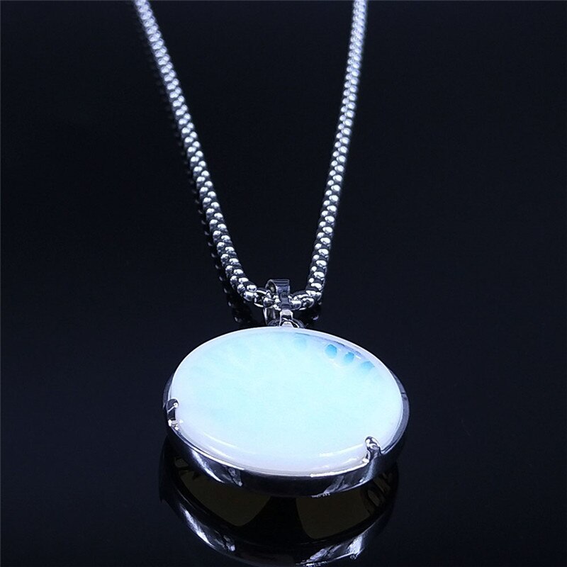 Lotus OM Moonstone Necklaces