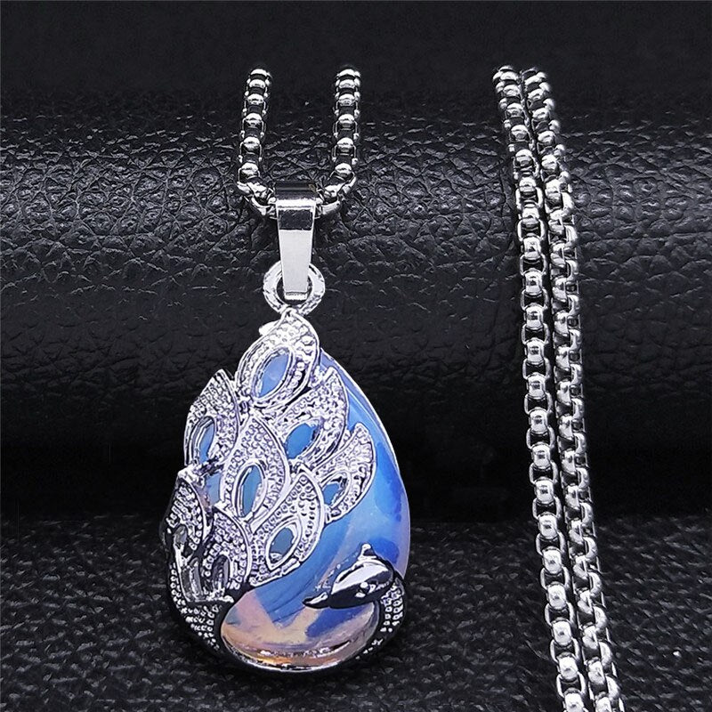 Lotus OM Moonstone Necklaces