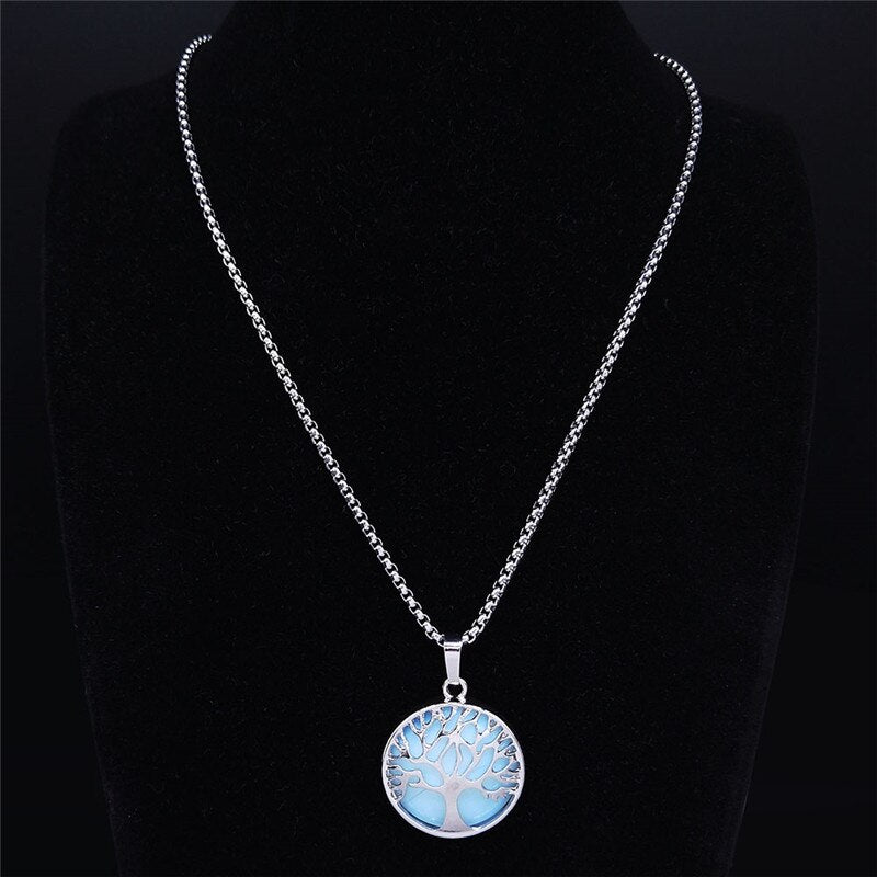 Lotus OM Moonstone Necklaces